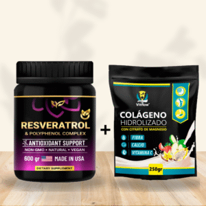 Resveratrol + Colágeno – Antioxidante Avanzado, Antiedad y Rejuvenecimiento Celular