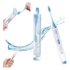 Cepillo Dental 3 en 1 Plegable de Viaje – Con Dispensador Integrado, Compacto e Higiénico