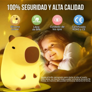 Lámpara Luz Táctil Capibara – Nocturna Infantil de Silicona Suave