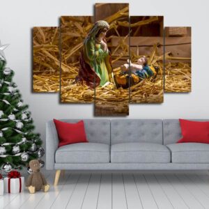 🌟 Cuadro Decorativo Navideño – Set de 5 Piezas ( Premium)